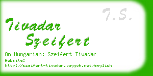 tivadar szeifert business card